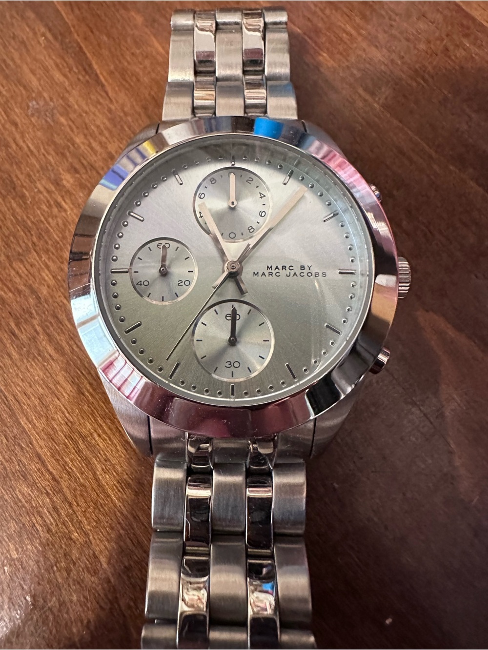 Marc by Marc Jacobs Silver Stainless Steel Chronograph Watch